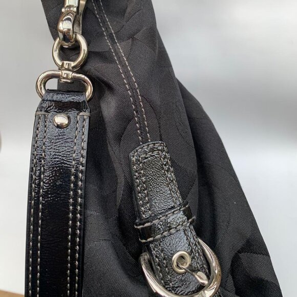 Vintage Black Coach Madison Top Handle Bag w/ Shoulder Strap - Picture 7 of 13